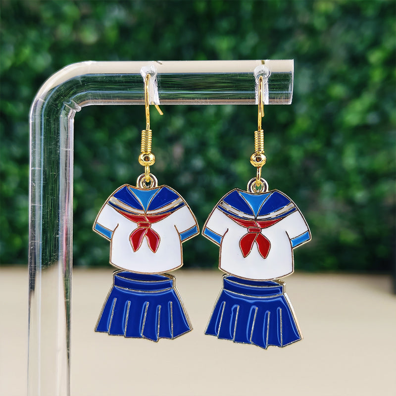 Boucles d’oreilles fantaisie Sailor Fuku – Uniforme japonais - Bijou kawaii