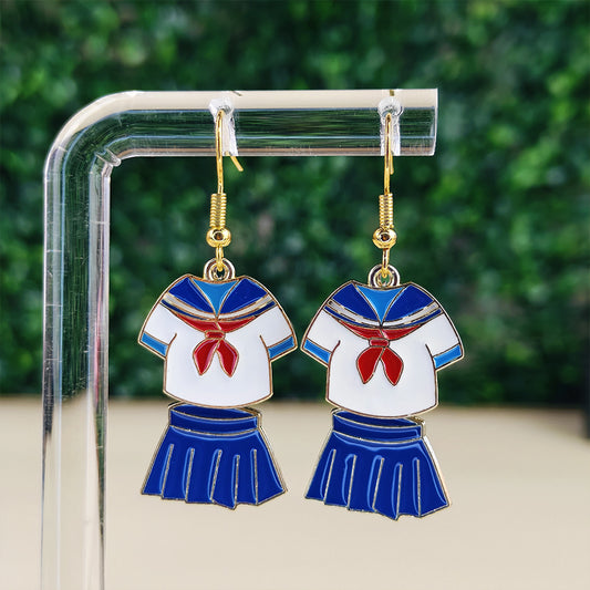Boucles d’oreilles fantaisie Sailor Fuku – Uniforme japonais - Bijou kawaii