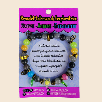 Bracelet talisman de l’exploratrice - Pixy - Courage, aventure & émerveillement (La Clairière des Âmes Ferrées)