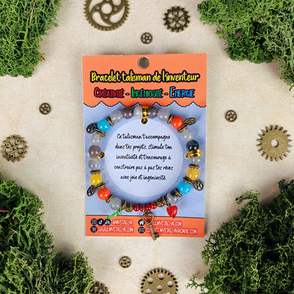 Bracelet talisman de l'inventeur – Sparky - Créativité, ingéniosité, énergie (La Clairière des Âmes Ferrées)