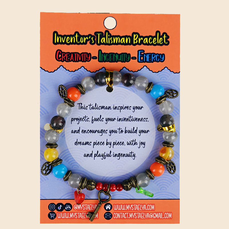 Bracelet talisman de l'inventeur – Sparky - Créativité, ingéniosité, énergie (La Clairière des Âmes Ferrées)