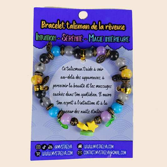 Bracelet talisman de la rêveuse – Vivy - Intuition, sérénité & magie intérieure (La Clairière des Âmes Ferrées)