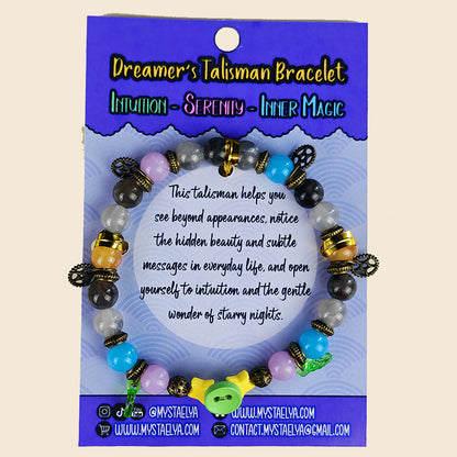 Bracelet talisman de la rêveuse – Vivy - Intuition, sérénité & magie intérieure (La Clairière des Âmes Ferrées)