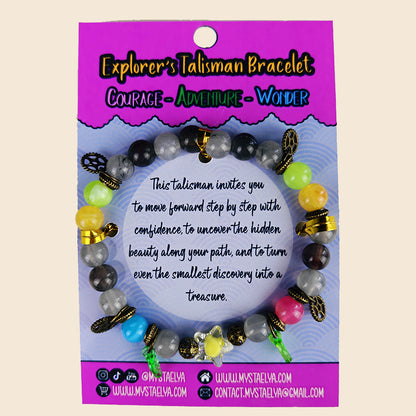 Bracelet talisman de l’exploratrice - Pixy - Courage, aventure & émerveillement (La Clairière des Âmes Ferrées)