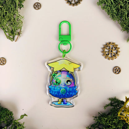 Porte-clés mystère Robots sous la pluie – 4 designs + 1 secret - Pixy & Mochi, Sparky, Vivy, Oliver (La Clairière des Âmes ferrées)