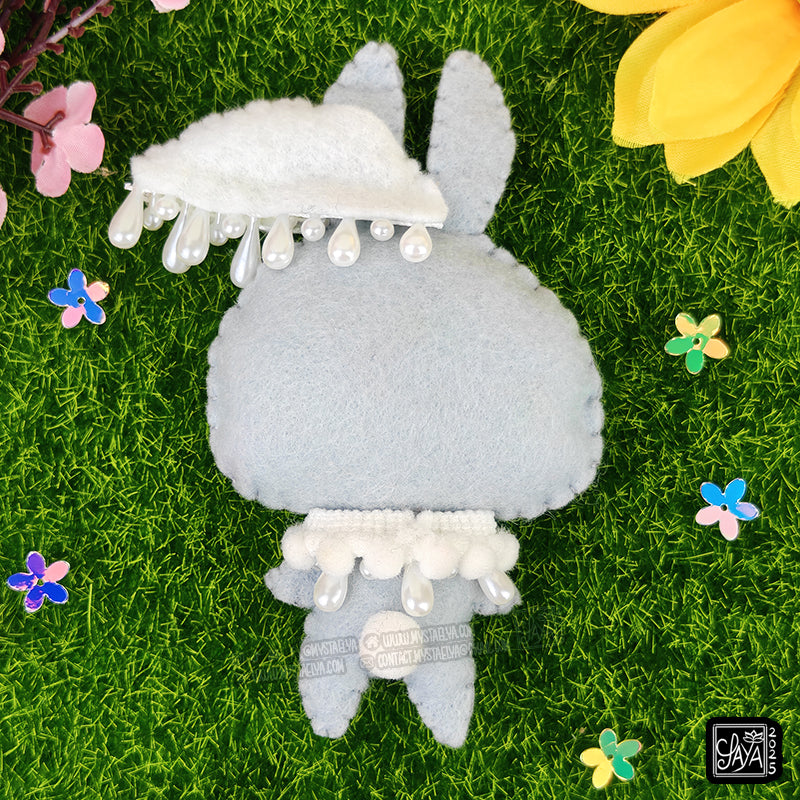Rain, le lapin de la pluie kawaii – Personnage en feutrine fait main
