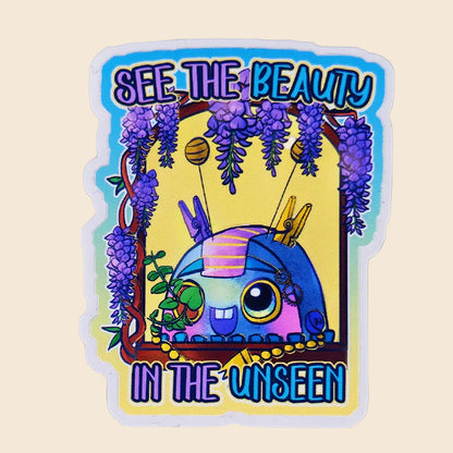 Sticker Vivy "See the beauty in the unseen" - Sticker vinyle kawaii - Intuition & Contemplation (La Clairière des Âmes Ferrées)