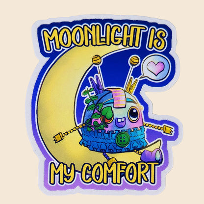 Sticker Vivy "Moonlight is my comfort" - Sticker vinyle kawaii - Nuit & Réconfort (La Clairière des Âmes Ferrées)