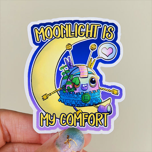 Sticker Vivy "Moonlight is my comfort" - Sticker vinyle kawaii - Nuit & Réconfort (La Clairière des Âmes Ferrées)