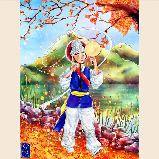 Illustration “Wishes for a good harvest - Souhaits d'une bonne récolte” – Illustration imprimée A5 / A4