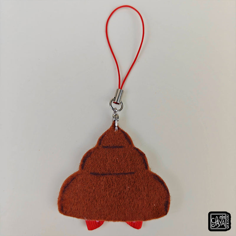 "Cacalégant" Caca noeud papillon rouge - porte-clé en feutrine fait main