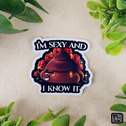 Sticker caca sexy "I'm sexy and I know it" – Sticker vinyle - Papeterie kawaii