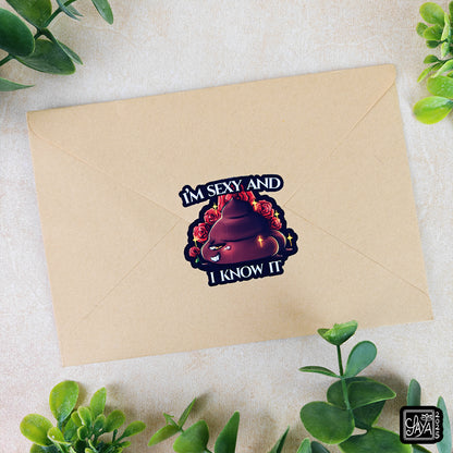 Sticker caca sexy "I'm sexy and I know it" – Sticker vinyle - Papeterie kawaii