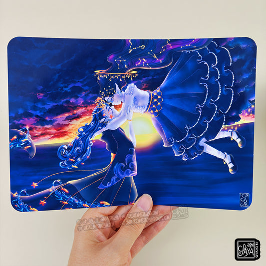 Illustration “Where the Sea Meets the Sky – Là où la Mer rencontre le Ciel” – Illustration imprimée A5 / A4