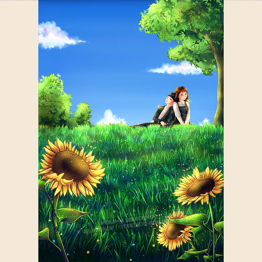 Illustration “Happiness – Bonheur” – Illustration imprimée A5 / A4