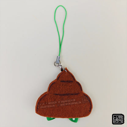 "Cacalégant" Caca noeud papillon vert - porte-clé en feutrine fait main